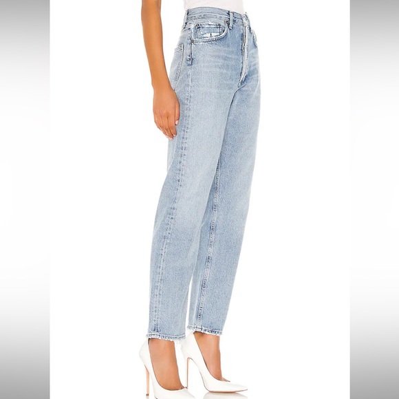 Agolde Riley cut Denim Jeans in Light Blue size 26 - Picture 11 of 12